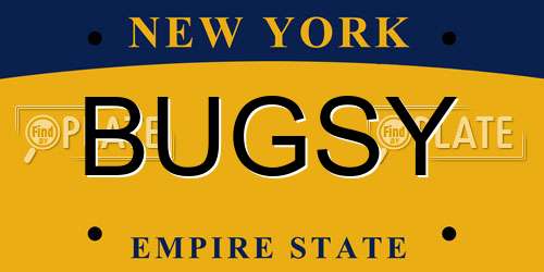 BUGSY New York License Plate