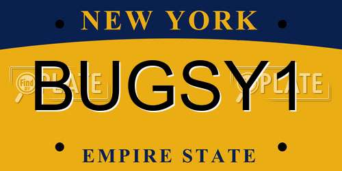 BUGSY1 New York License Plate