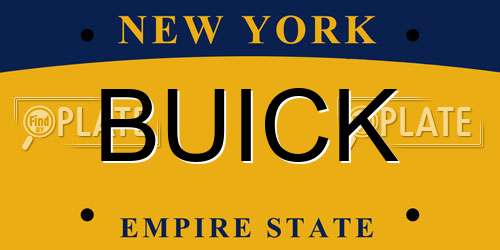 BUICK New York License Plate