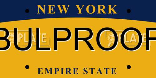 BULPROOF New York License Plate