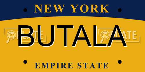 BUTALA New York License Plate