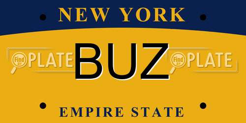 BUZ New York License Plate