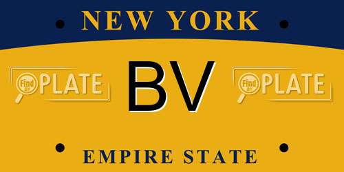 BV New York License Plate