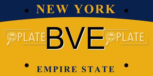 BVE New York License Plate