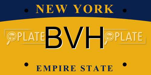 BVH New York License Plate