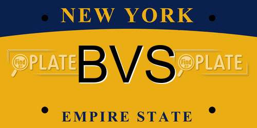 BVS New York License Plate