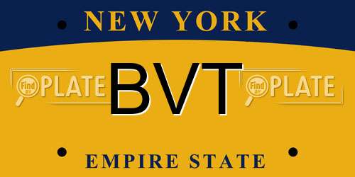 BVT New York License Plate