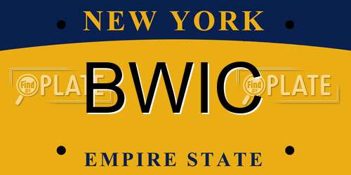 BWIC New York License Plate
