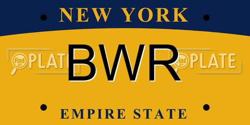 BWR New York License Plate