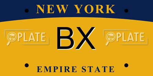 BX New York License Plate