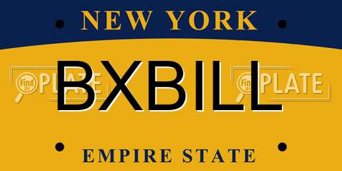 BXBILL New York License Plate