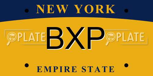 BXP New York License Plate