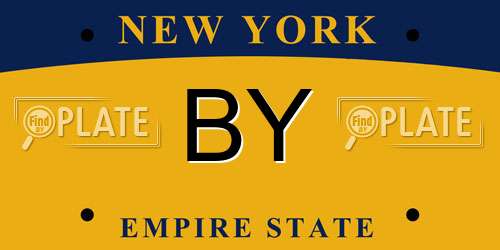 BY New York License Plate
