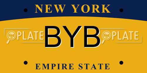 BYB New York License Plate