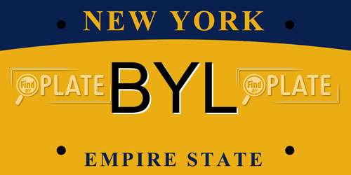 BYL New York License Plate