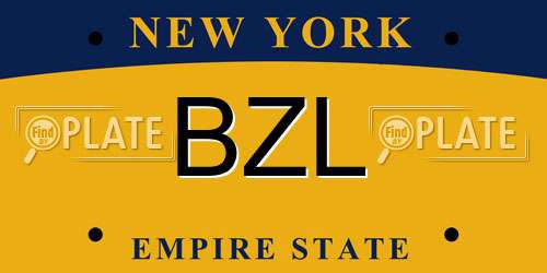 BZL New York License Plate