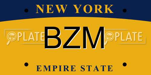 BZM New York License Plate