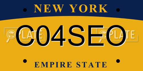 C04SEO New York License Plate