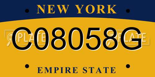 C08058G New York License Plate