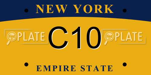 C10 New York License Plate