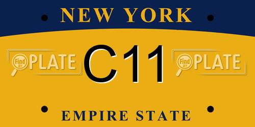 C11 New York License Plate