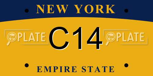 C14 New York License Plate