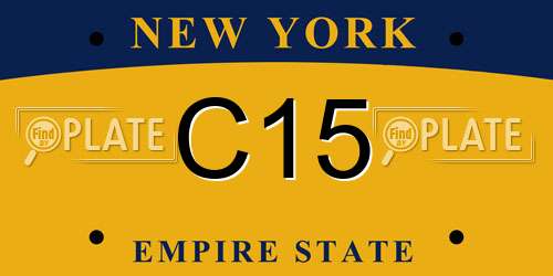 C15 New York License Plate