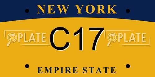 C17 New York License Plate