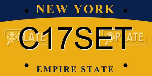 C17SET New York License Plate
