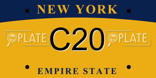 C20 New York License Plate