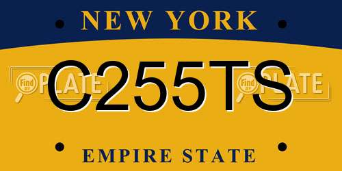 C255TS New York License Plate