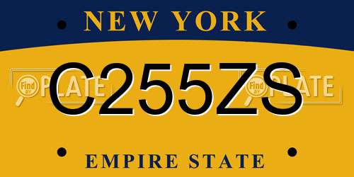 C255ZS New York License Plate