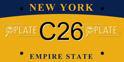 C26 New York License Plate