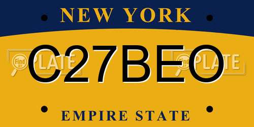 C27BEO New York License Plate