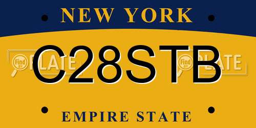 C28STB New York License Plate