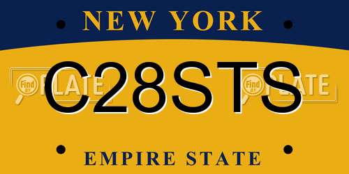C28STS New York License Plate