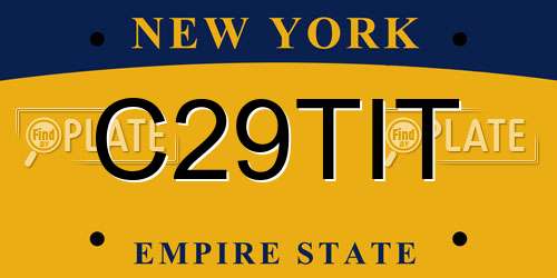 C29TIT New York License Plate