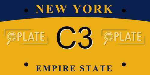 C3 New York License Plate