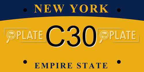 C30 New York License Plate