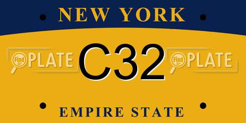 C32 New York License Plate