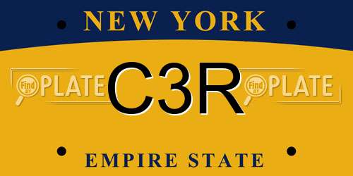 C3R New York License Plate