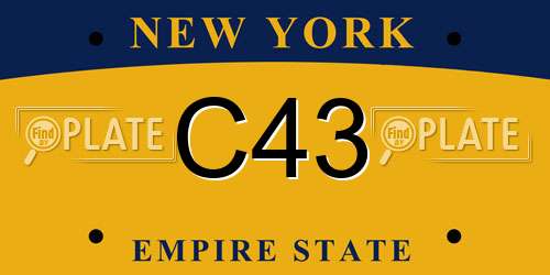 C43 New York License Plate