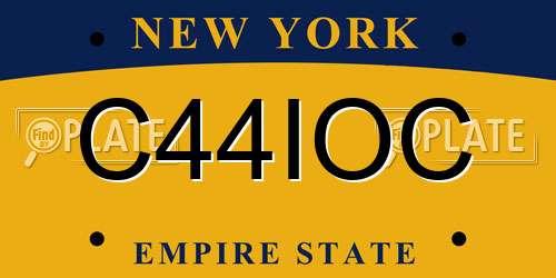 C44IOC New York License Plate