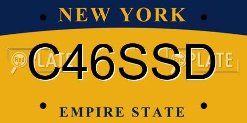 C46SSD New York License Plate