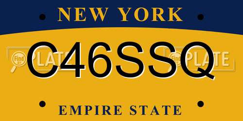 C46SSQ New York License Plate