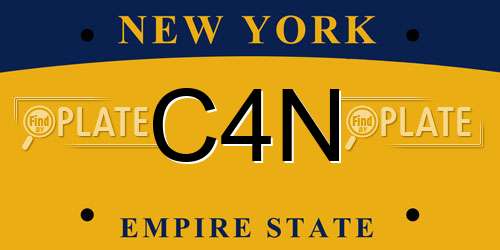 C4N New York License Plate