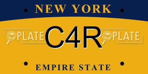 C4R New York License Plate