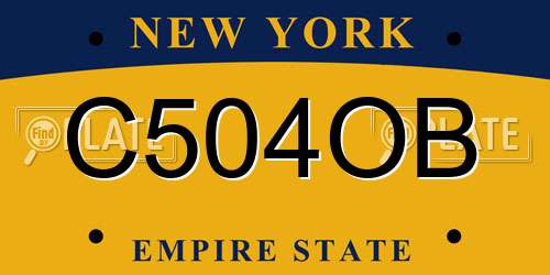 C504OB New York License Plate