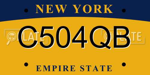 C504QB New York License Plate