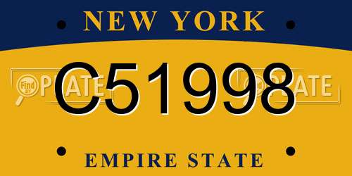 C51998 New York License Plate